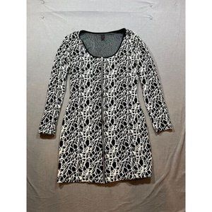 Bongo Dress Women Extra Large Black Geometric Long Sleeve‎ Pullover Ladies.